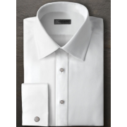 Ike Evening Cotton Twill Plain Front Lay Down Collar Tuxedo Shirt